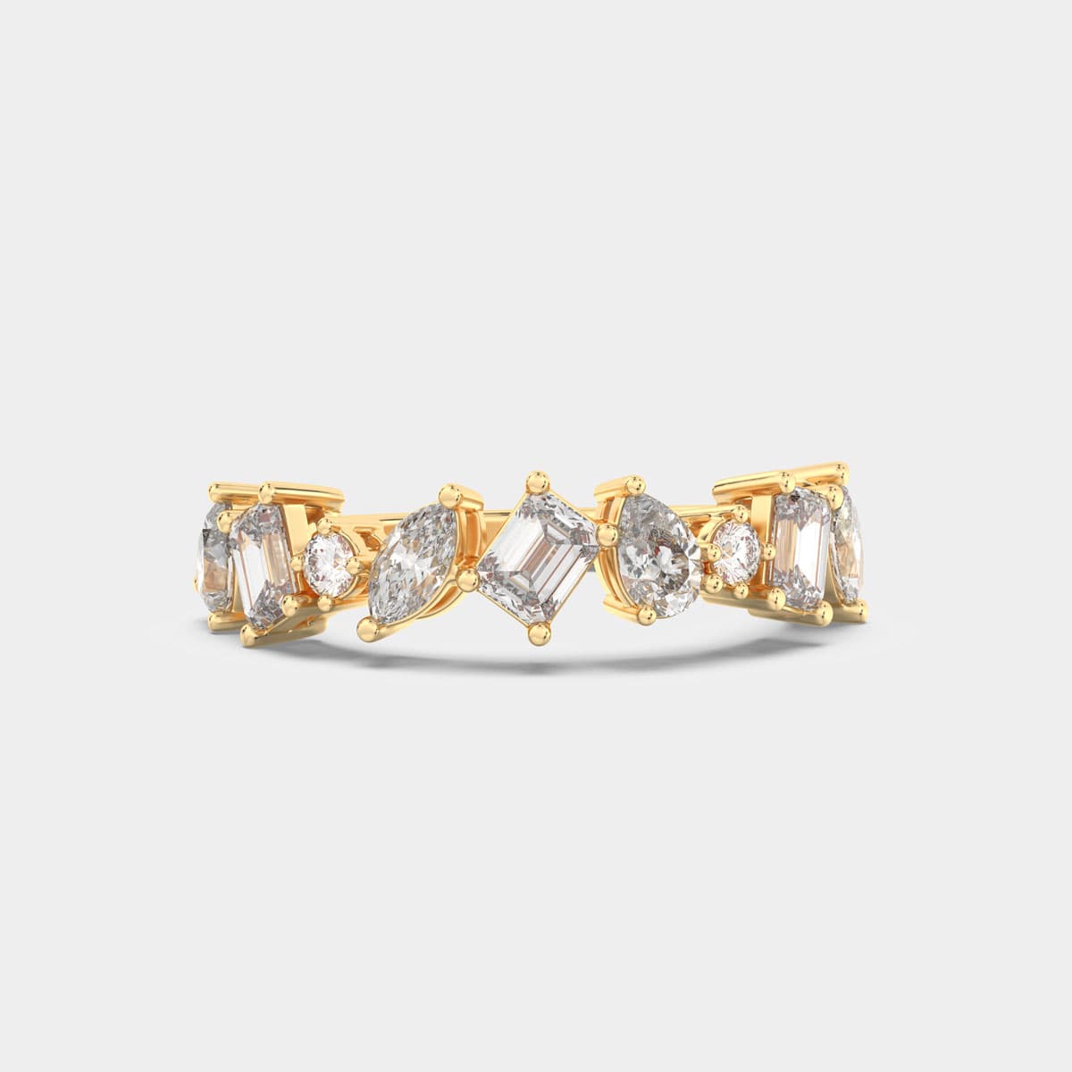 Cluster Glory Stack Diamond Ring