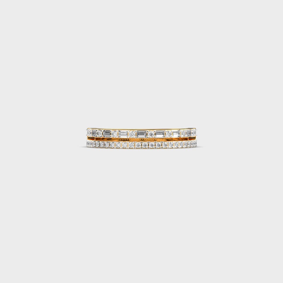 Baguette Pavé Duo Diamond Band